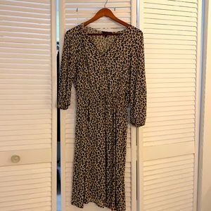 Banana republic leopard dress. Small but like a M